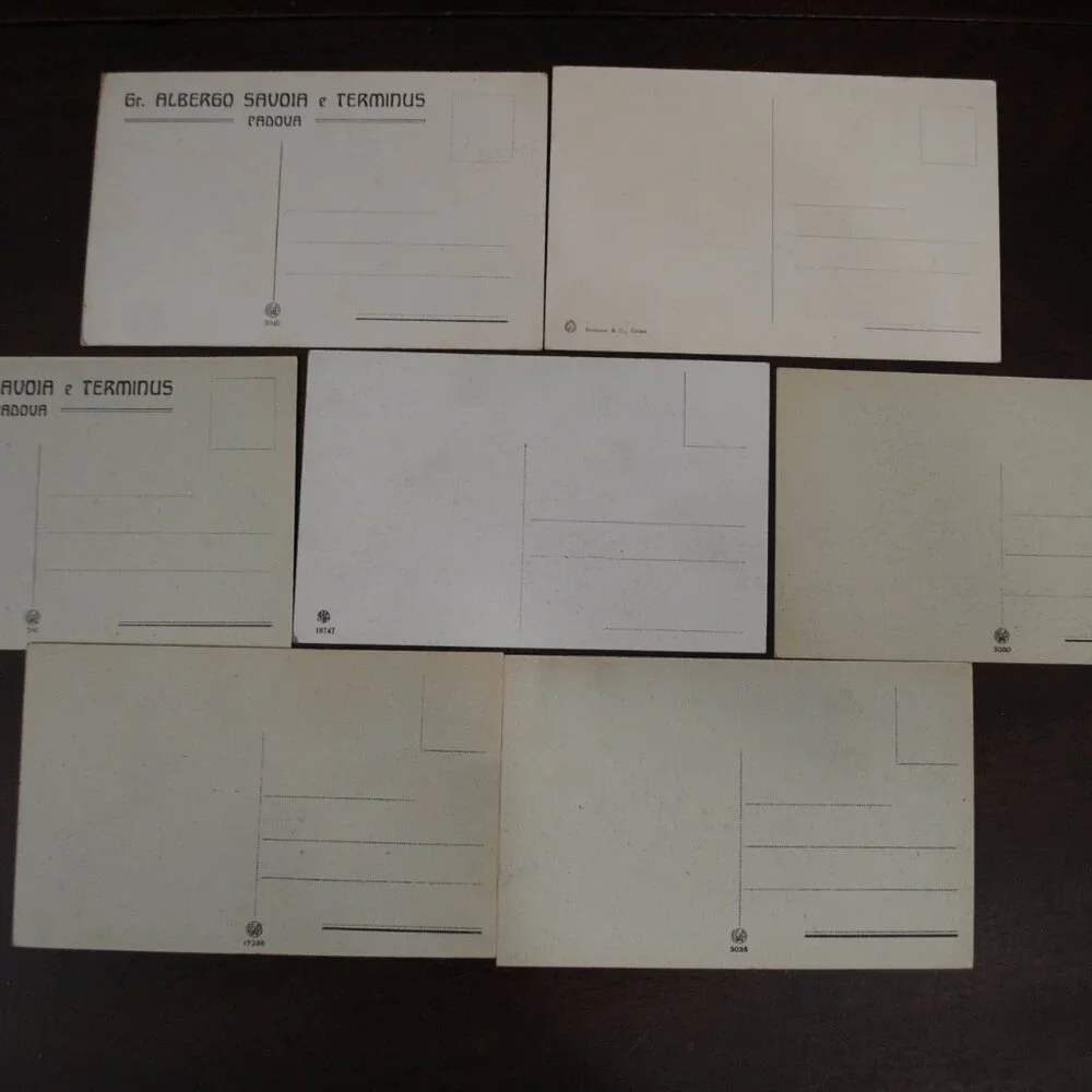 Lot of 7 Antique/Vintage 1910s-1930s Padova, Italy Unused Scenic Postcards Craft
